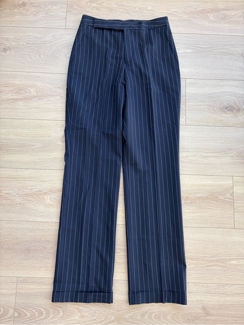 Women’s Brooks Brothers Wool Navy Pinstripe Dress Trouser like new size 6